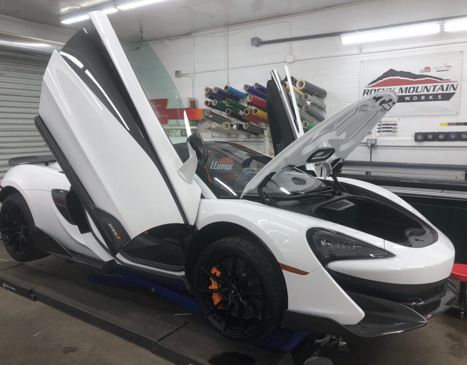McLaren 600LT with window tint for glare reduction installed by Rocky Mountain Auto Works Sacramento